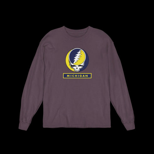 University of Michigan Grateful Dead Long Sleeve Tee StealieShop
