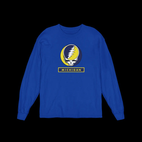 University of Michigan Grateful Dead Long Sleeve Tee StealieShop