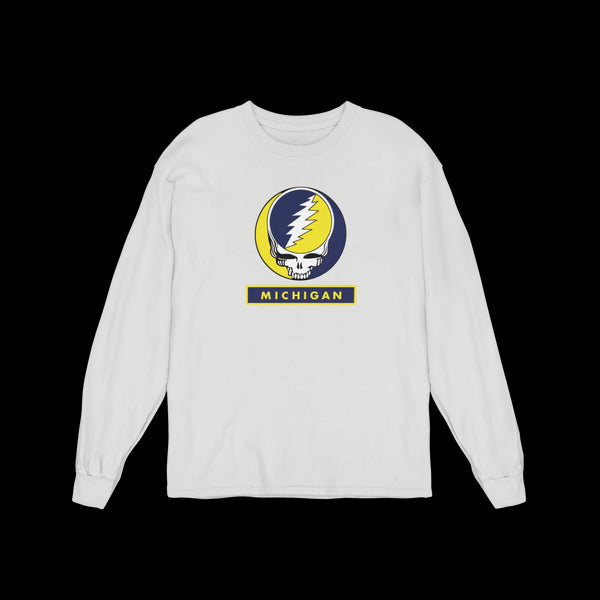 University of Michigan Grateful Dead Long Sleeve Tee StealieShop