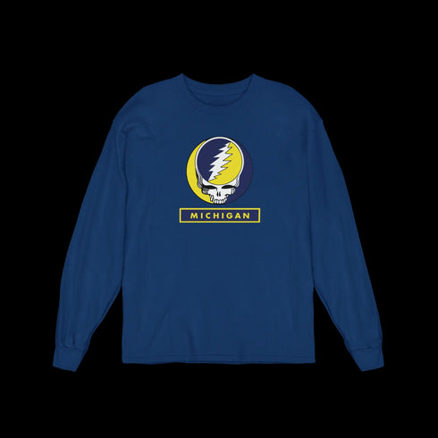 University of Michigan Grateful Dead Long Sleeve Tee StealieShop