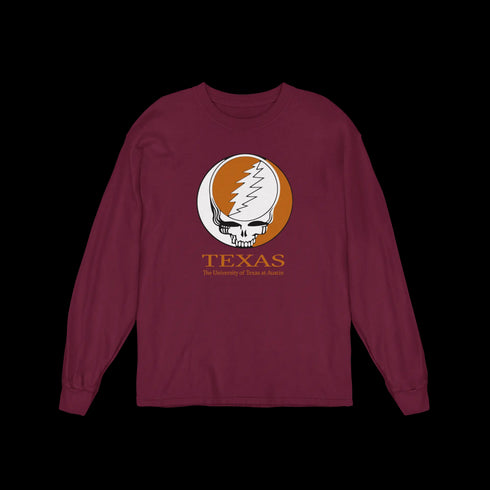 University of Texas Grateful Dead Long Sleeve Tee StealieShop