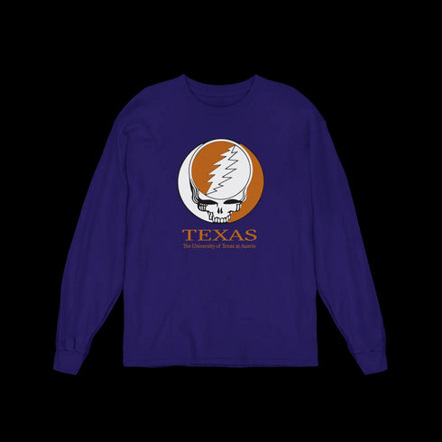 University of Texas Grateful Dead Long Sleeve Tee StealieShop