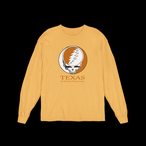 University of Texas Grateful Dead Long Sleeve Tee StealieShop