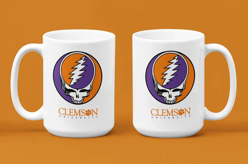 Grateful Dead - Clemson University Stealie 15 Ounce Coffee Mug - StealieShop