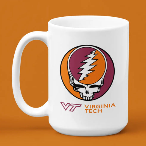 Grateful Dead - Virginia Tech Stealie 15 Ounce Coffee Mug - StealieShop