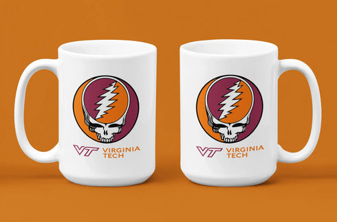 Grateful Dead - Virginia Tech Stealie 15 Ounce Coffee Mug - StealieShop