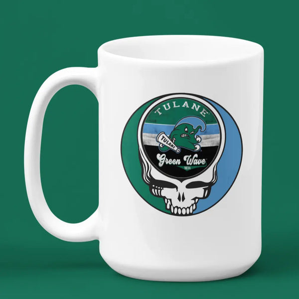 Grateful Dead - Tulane University Stealie 15 Ounce Coffee Mug - StealieShop