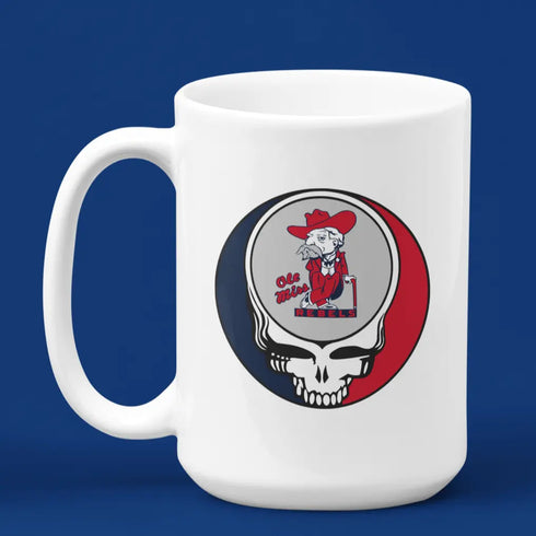 Grateful Dead - Ole Miss Stealie 15 Ounce Coffee Mug - StealieShop