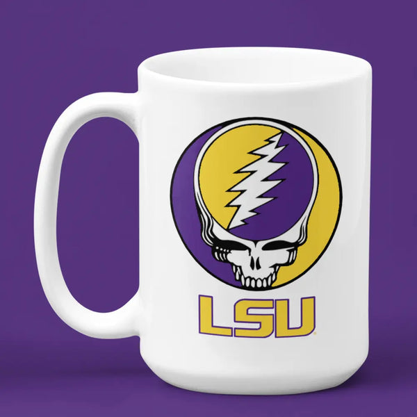 Grateful Dead - LSU Stealie 15 Ounce Coffee Mug - StealieShop