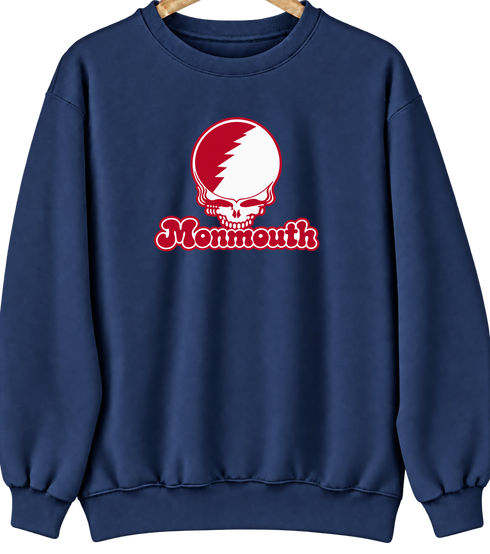 Monmouth Stealie Premium Unisex Crewneck — Design: Monmouth College — Navy