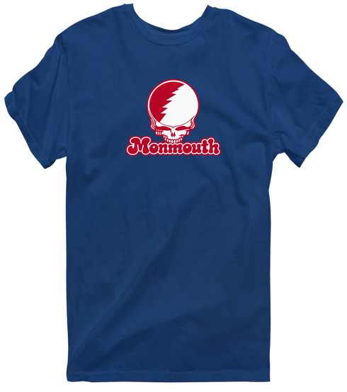 Monmouth Stealie Premium Unisex T-Shirt — Design: Monmouth College — Navy
