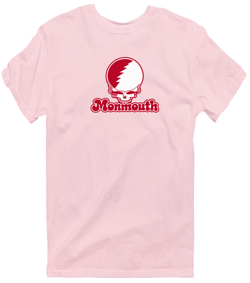 Monmouth Stealie Premium Unisex T-Shirt — Design: Monmouth College — Light Pink