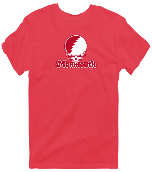 Monmouth Stealie Premium Unisex T-Shirt — Design: Monmouth College — Heather Red