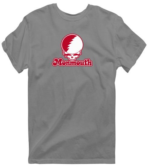 Monmouth Stealie Premium Unisex T-Shirt — Design: Monmouth College — Dark Heather