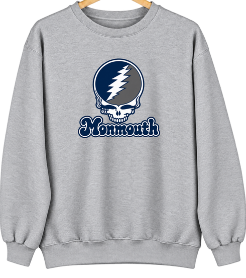 Monmouth Stealie Premium Unisex Crewneck — Design: Monmouth University — Sport Grey
