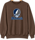 Monmouth Stealie Premium Unisex Crewneck — Design: Monmouth University — Brown