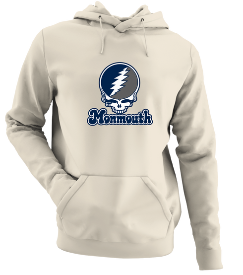 Monmouth Stealie Premium Unisex Hoodie — Design: Monmouth University — Sand