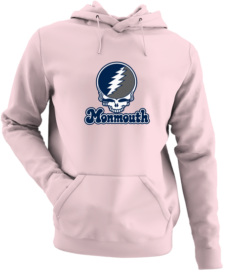 Monmouth Stealie Premium Unisex Hoodie — Design: Monmouth University — Light Pink