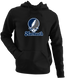 Monmouth Stealie Premium Unisex Hoodie — Design: Monmouth University — Black