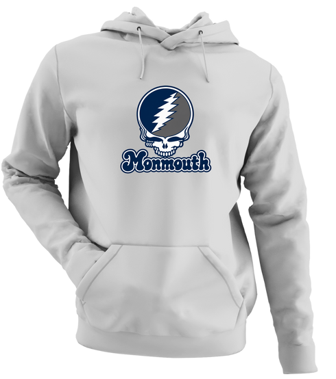 Monmouth Stealie Premium Unisex Hoodie — Design: Monmouth University — Sport Grey