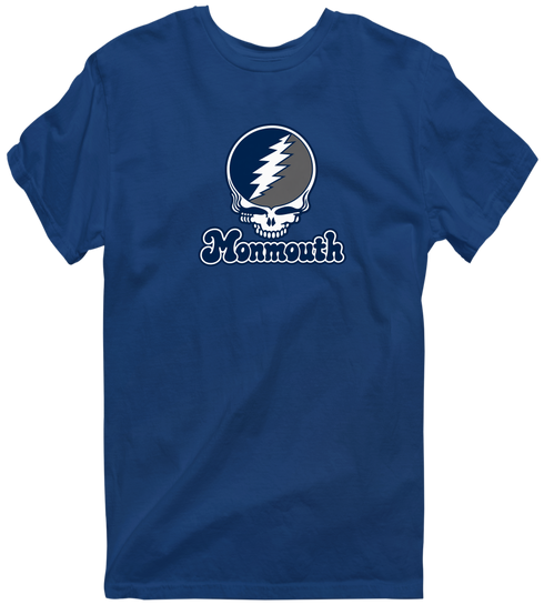 Monmouth Stealie Premium Unisex T-Shirt — Design: Monmouth University — Navy