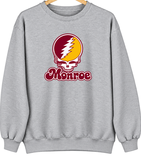 Monroe Stealie Premium Unisex Crewneck — Design: Louisiana Monroe University of — Sport Grey