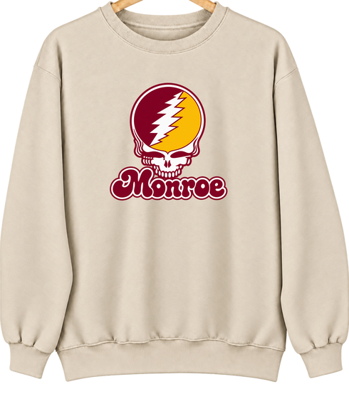 Monroe Stealie Premium Unisex Crewneck — Design: Louisiana Monroe University of — Sand
