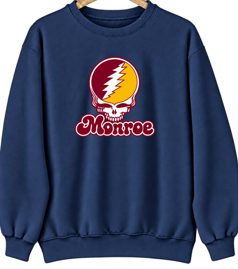 Monroe Stealie Premium Unisex Crewneck — Design: Louisiana Monroe University of — Navy