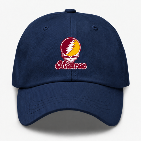 Monroe Stealie Premium Unisex Dad Hat — Design: Louisiana Monroe University of — Navy
