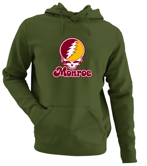 Monroe Stealie Premium Unisex Hoodie — Design: Louisiana Monroe University of — Military Green