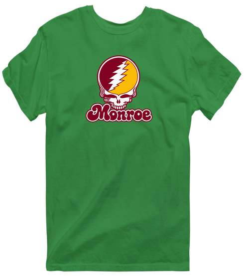 Monroe Stealie Premium Unisex T-Shirt — Design: Louisiana Monroe University of — Irish Green