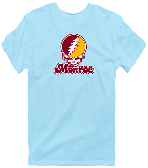 Monroe Stealie Premium Unisex T-Shirt — Design: Louisiana Monroe University of — Light Blue