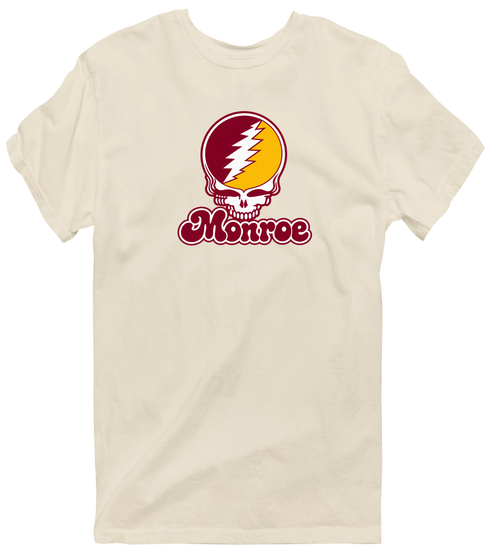 Monroe Stealie Premium Unisex T-Shirt — Design: Louisiana Monroe University of — Sand