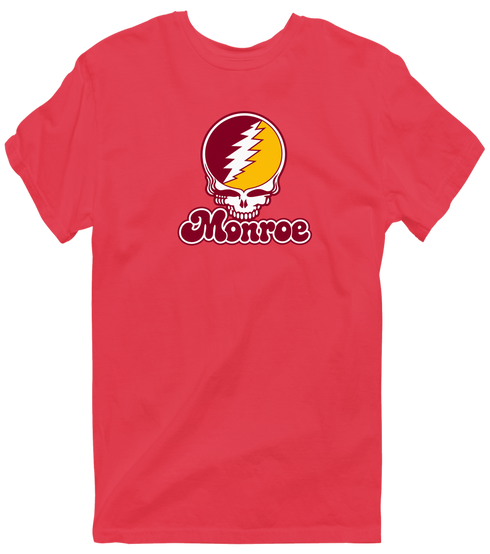 Monroe Stealie Premium Unisex T-Shirt — Design: Louisiana Monroe University of — Heather Red