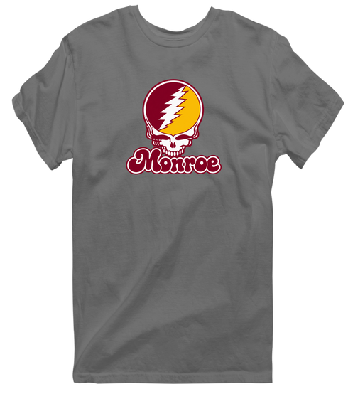 Monroe Stealie Premium Unisex T-Shirt — Design: Louisiana Monroe University of — Charcoal