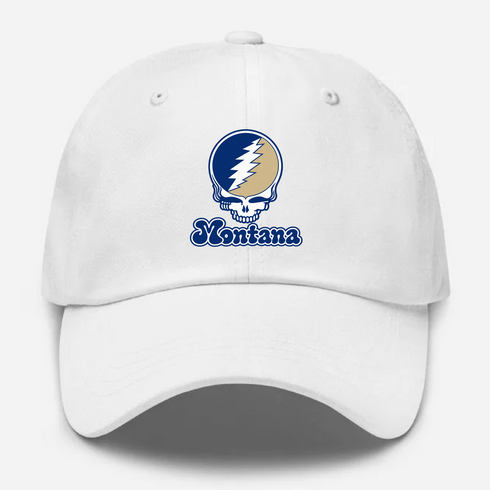 Montana Stealie Premium Unisex Dad Hat — Design: Montana State University — White