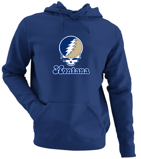 Montana Stealie Premium Unisex Hoodie — Design: Montana State University — Navy