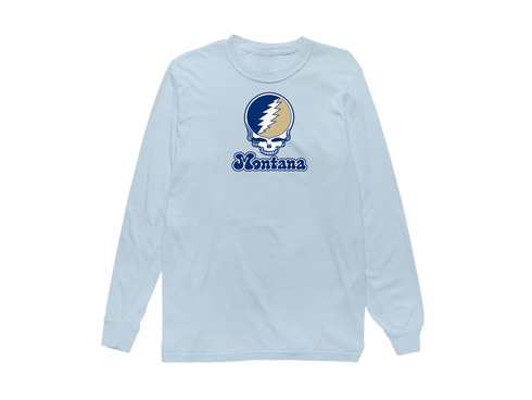 Montana Stealie Premium Unisex Long-Sleeve — Design: Montana State University — Chambray