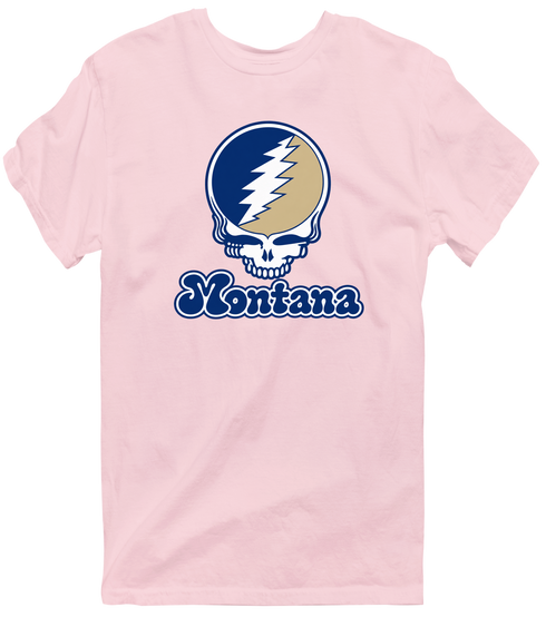 Montana Stealie Premium Unisex T-Shirt — Design: Montana State University — Light Pink