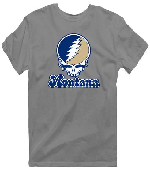 Montana Stealie Premium Unisex T-Shirt — Design: Montana State University — Dark Heather