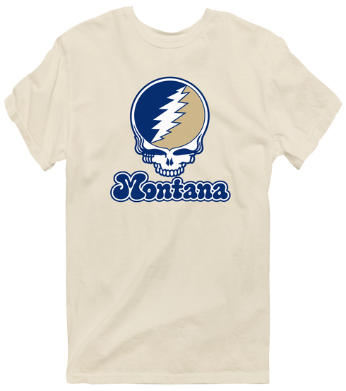 Montana Stealie Premium Unisex T-Shirt — Design: Montana State University — Sand