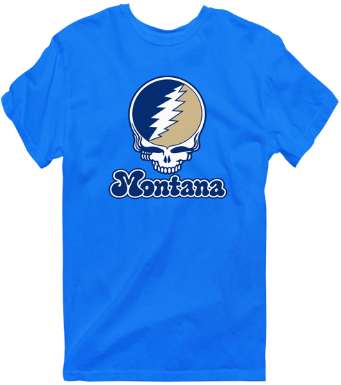 Montana Stealie Premium Unisex T-Shirt — Design: Montana State University — Royal