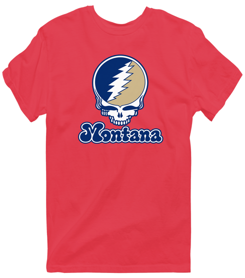 Montana Stealie Premium Unisex T-Shirt — Design: Montana State University — Heather Red