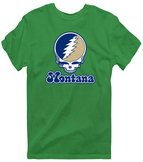 Montana Stealie Premium Unisex T-Shirt — Design: Montana State University — Irish Green