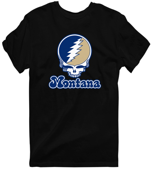 Montana Stealie Premium Unisex T-Shirt — Design: Montana State University — Black