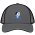 Montana Stealie Premium Unisex Trucker Cap — Design: Montana State University — Charcoal/Black