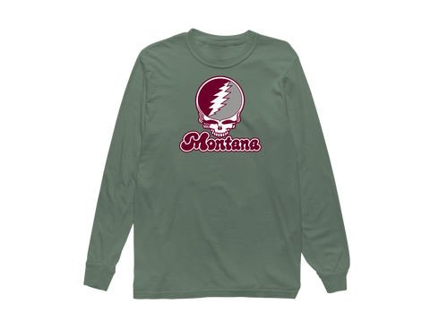 Montana Stealie Premium Unisex Long-Sleeve — Design: Montana University of — Light Green