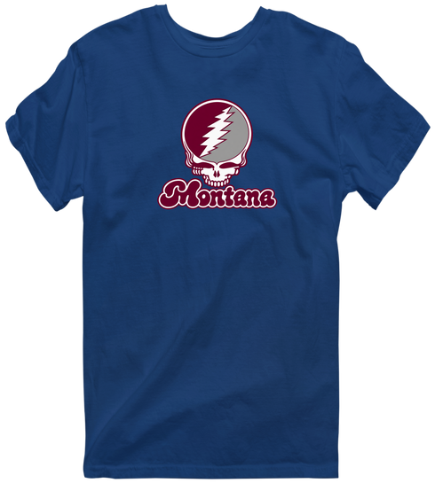 Montana Stealie Premium Unisex T-Shirt — Design: Montana University of — Navy