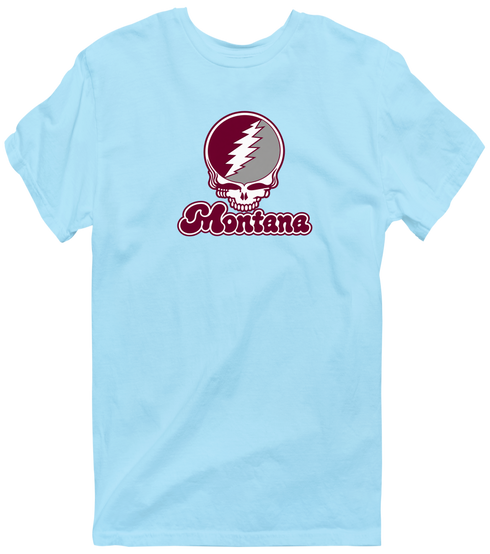 Montana Stealie Premium Unisex T-Shirt — Design: Montana University of — Light Blue