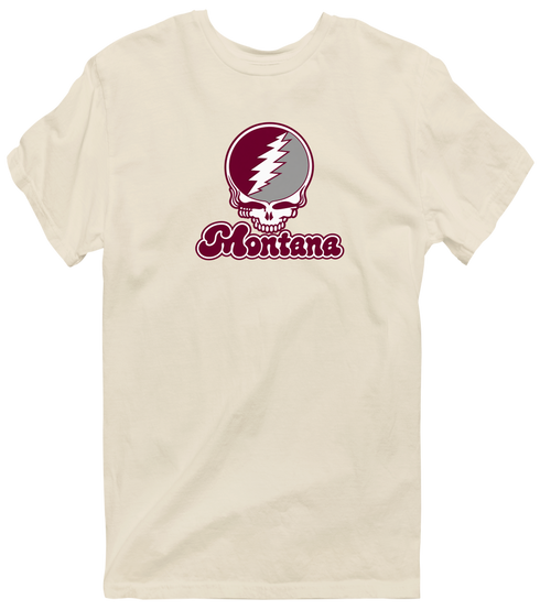 Montana Stealie Premium Unisex T-Shirt — Design: Montana University of — Sand